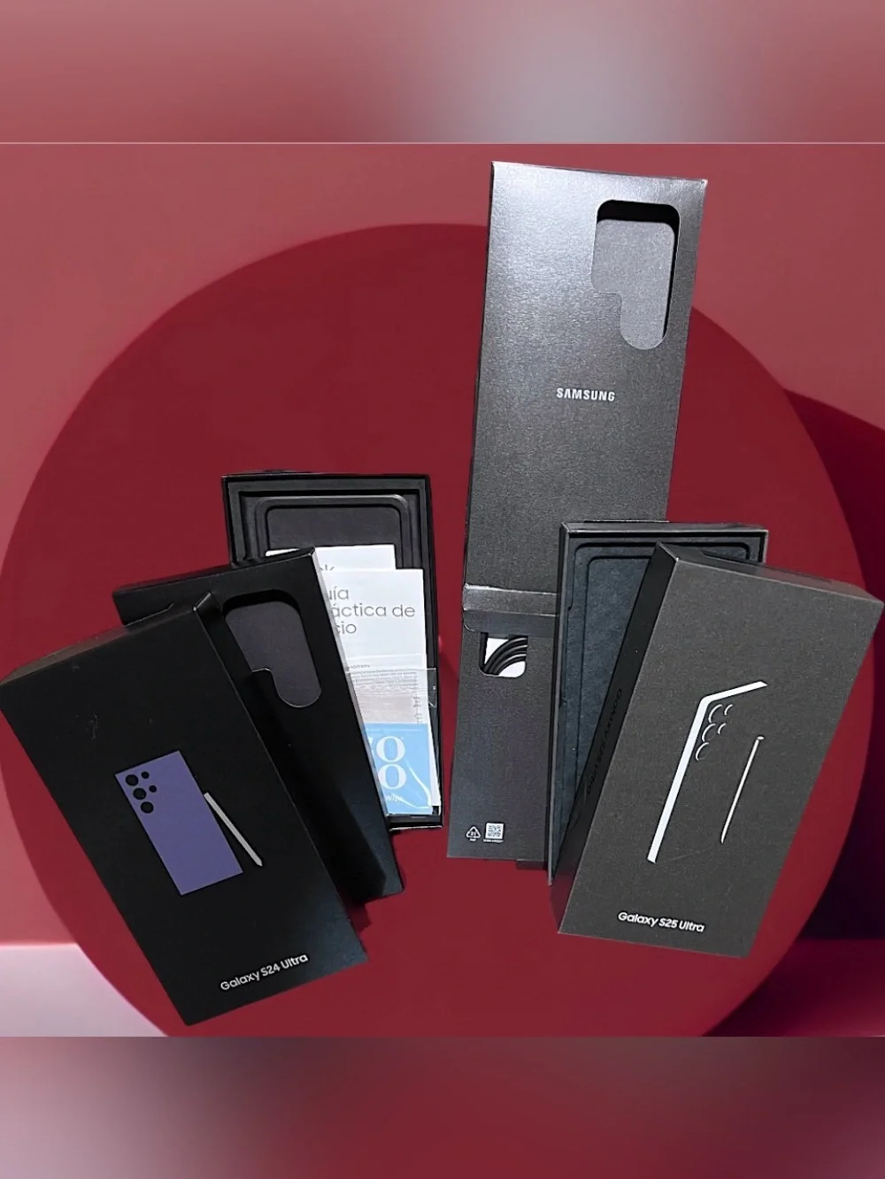 Samsung Galaxy S24 Ultra Box & Galaxy S25 Ultra (+USB-C Cable) Empty Boxes Lot
